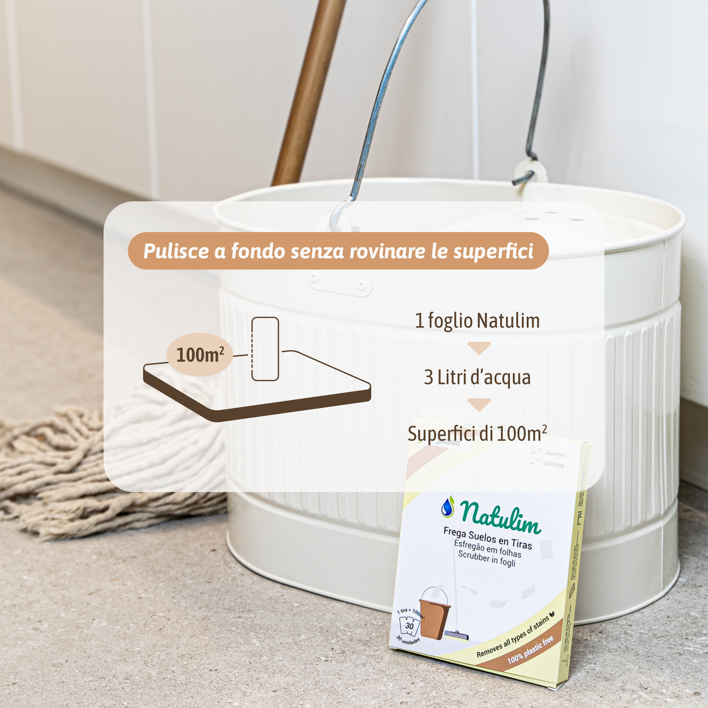 Detersivo per Pavimenti in Fogli - 30 Lavaggi