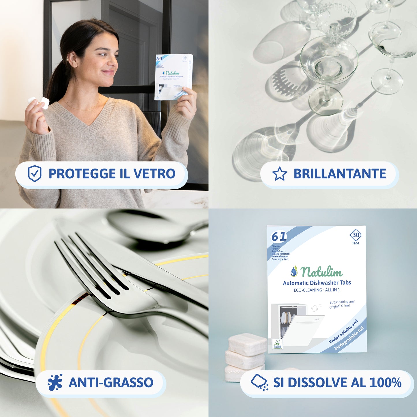 Eco Pastiglie Lavastoviglie 6 in 1 - 60 lavaggi
