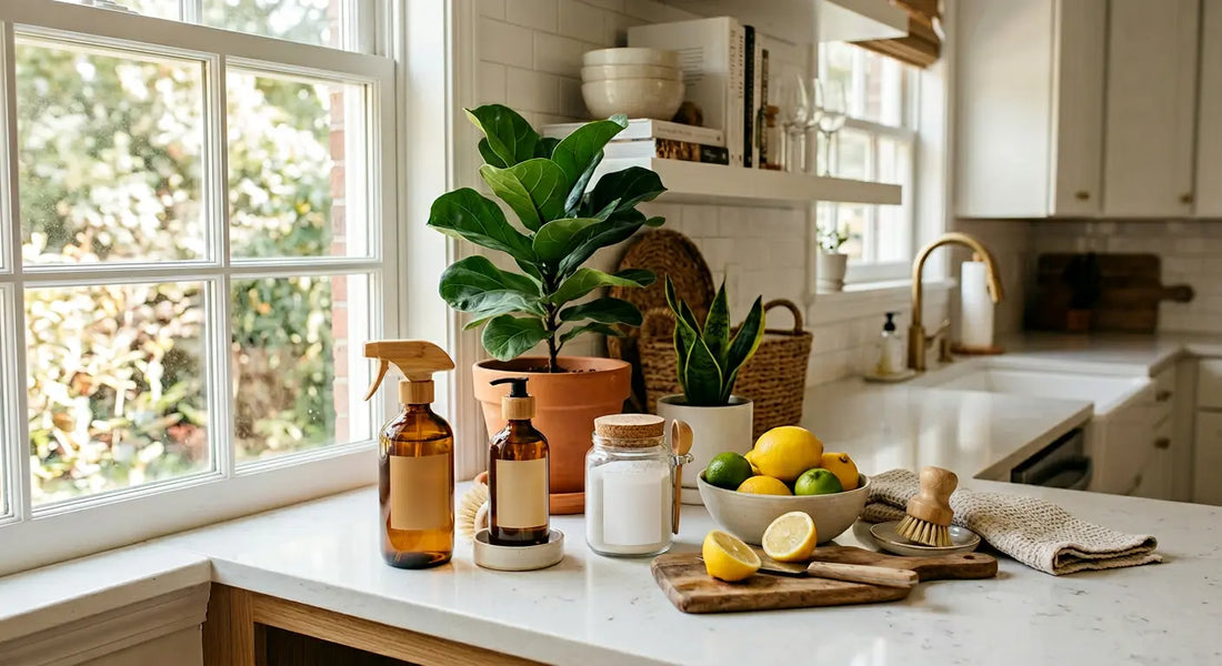 Pulizia ecologica della casa con prodotti naturali e senza plastica