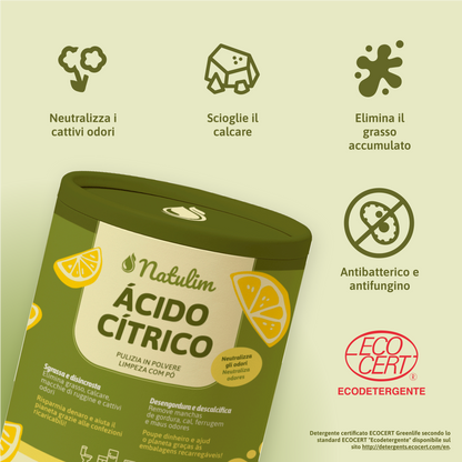 Acido Citrico (500g) - Detergente Multiuso