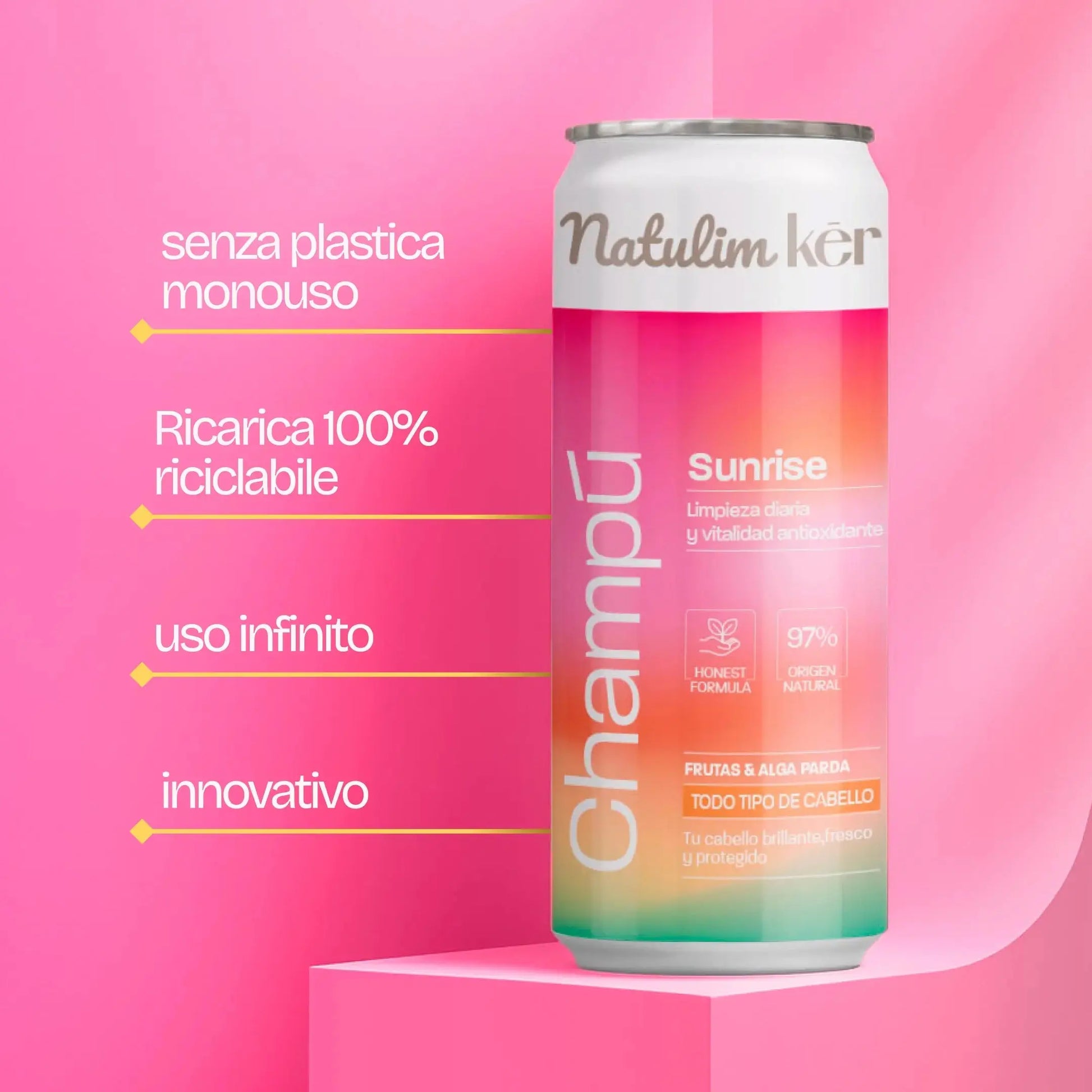 Shampoo Sunrise - CHAMPÚ SUNRISE - FEATURES LATA