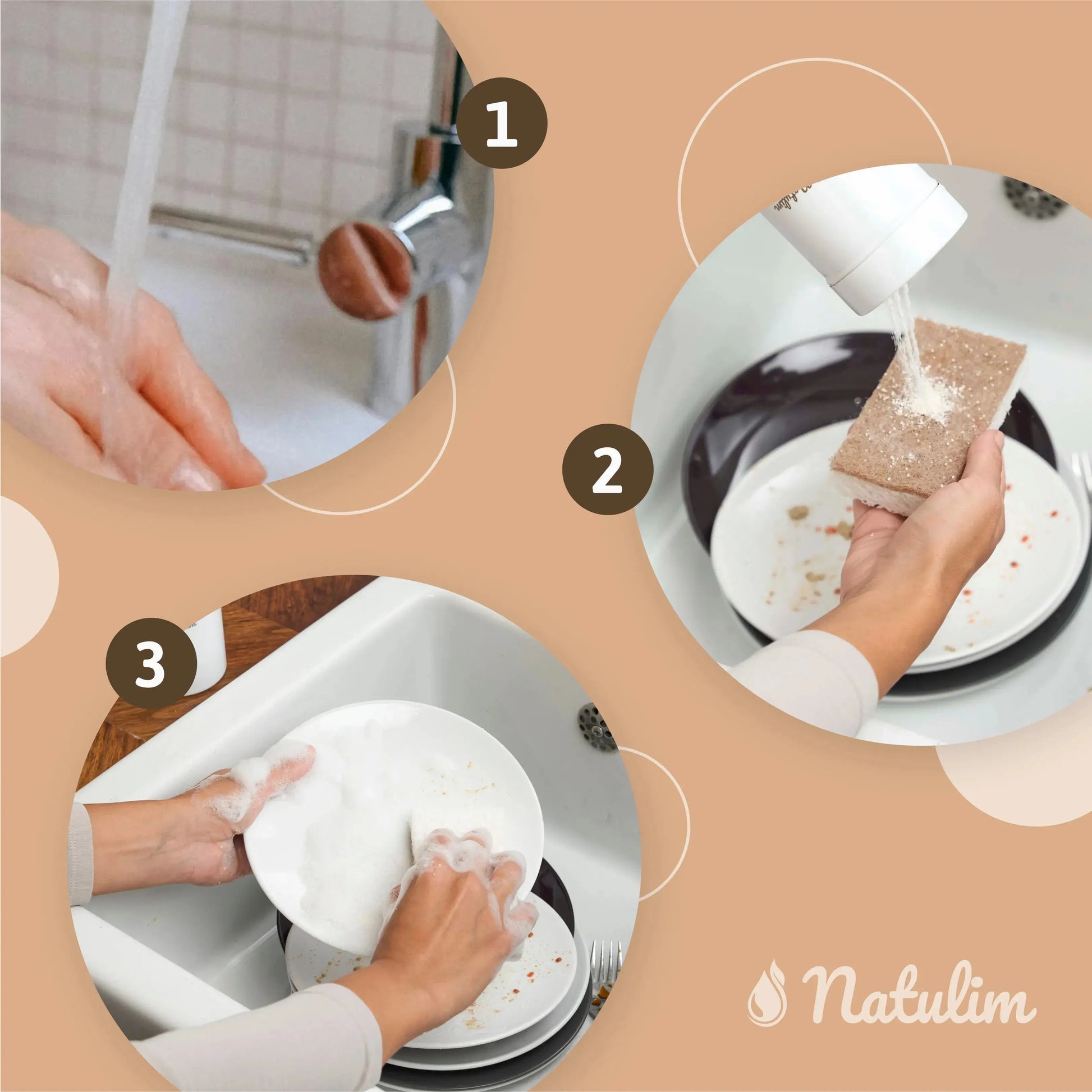 2 Spugne Vegane per Lavastoviglie Natulim