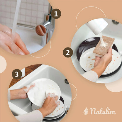 2 Spugne Vegane per Lavastoviglie Natulim