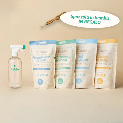 Kit Elementals con spazzola in bambù in regalo