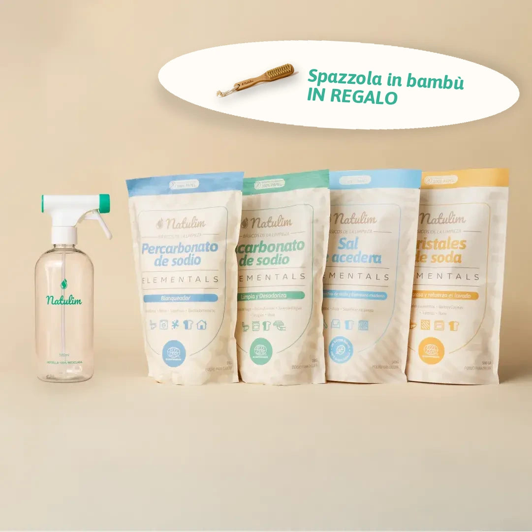 Kit Elementals con spazzola in bambù in regalo